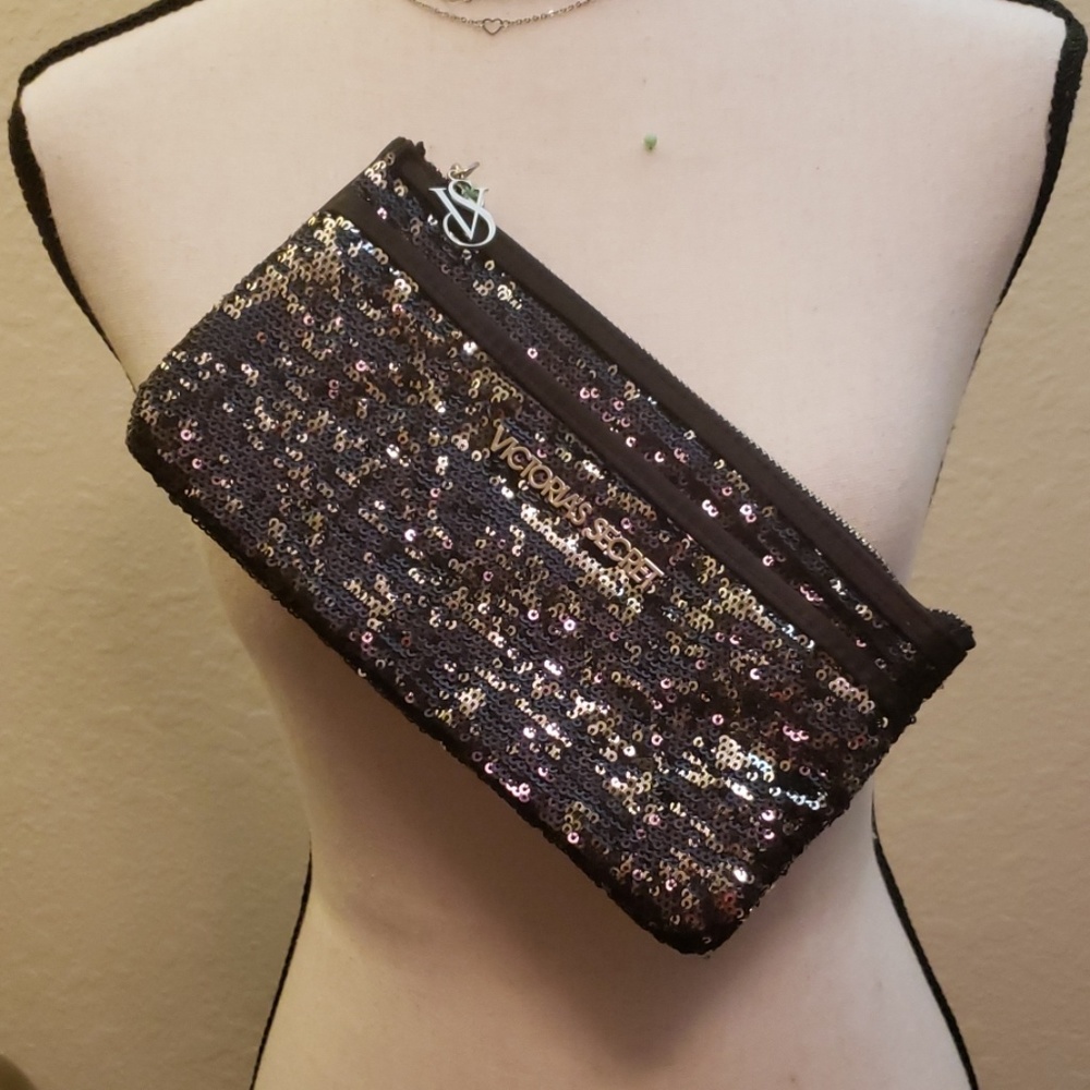 Victoria's Secret black and silver sparkling bag